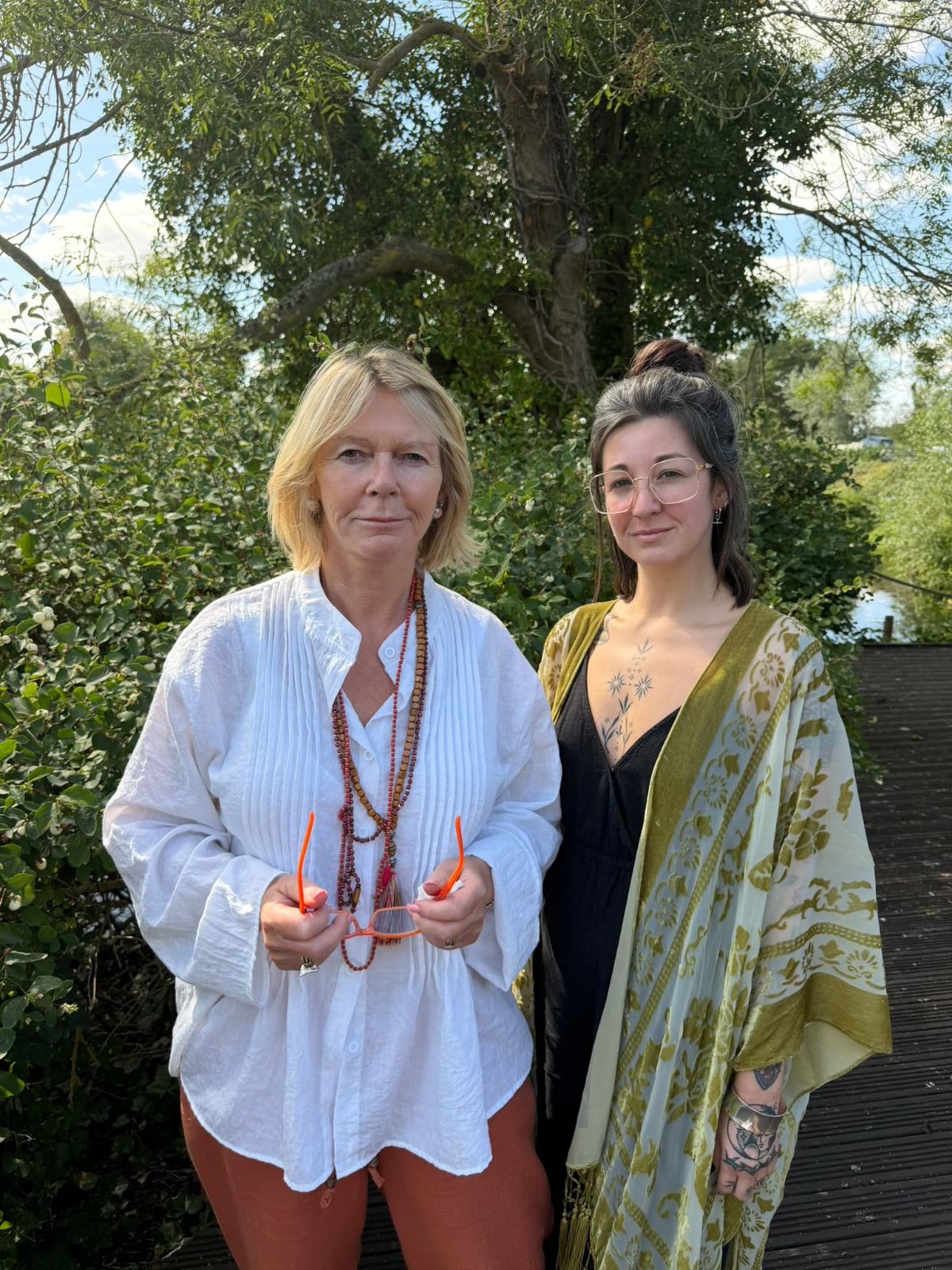 Fiona Atkinson and Josie Lester photographed together outdoors